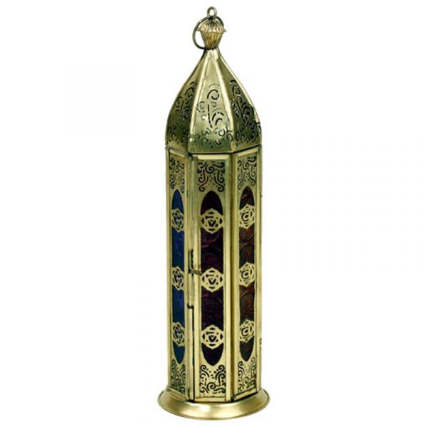 Sfeerlicht oosterse lantaarn 7 chakra's -- 8.5x30 cm