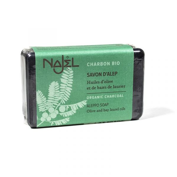 Aleppo zeep met biologische houtskool -- 100 g