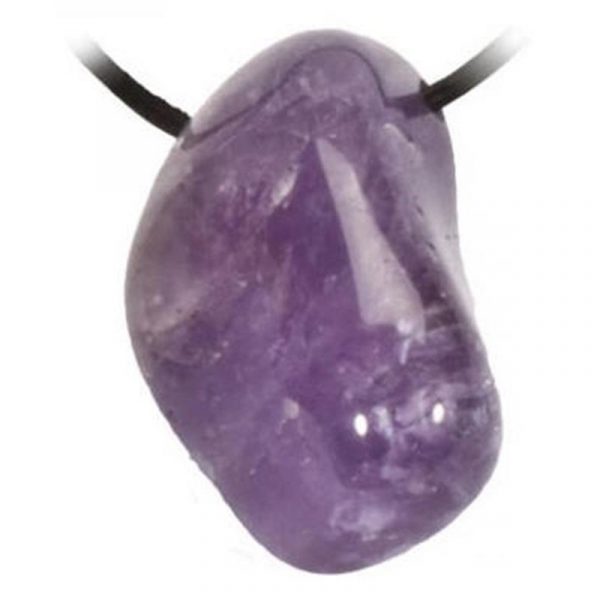Amethist A trommelsteen hanger geboord -- 2.5-3.5 cm