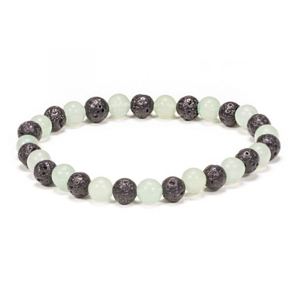 Armband lava/aventurijn -- 19 cm