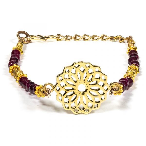 Armband seed of life met granaat