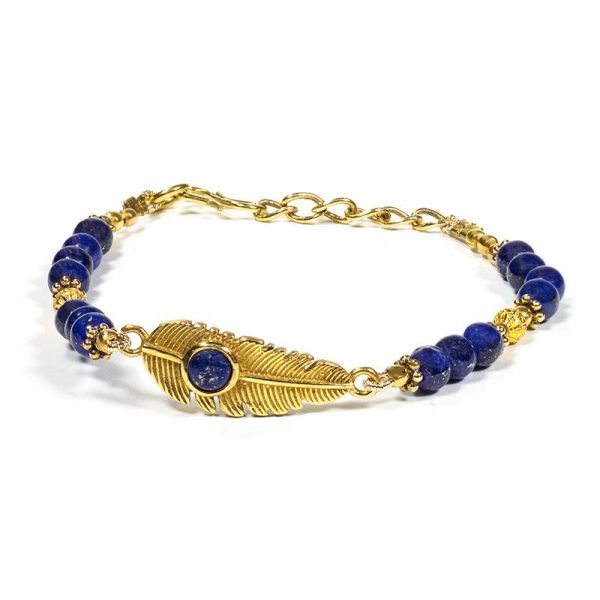Armband veer met lapis lazuli