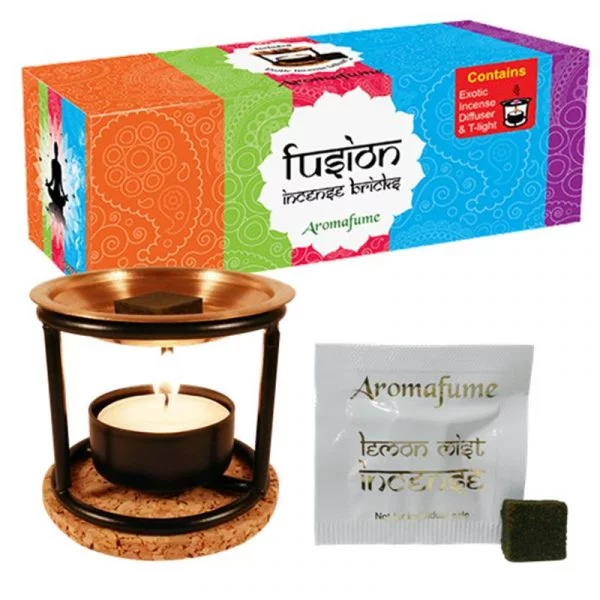 Aromafume probeerset: Diffuser + wierookblokjes -- 160 gr