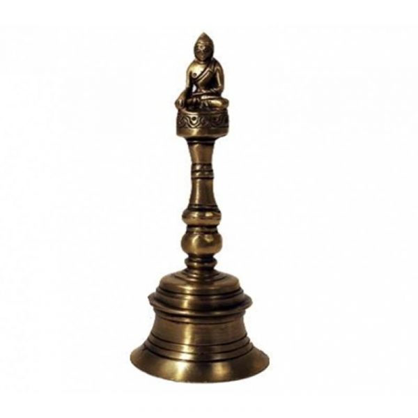 Bel Boeddha brons -- 17 cm