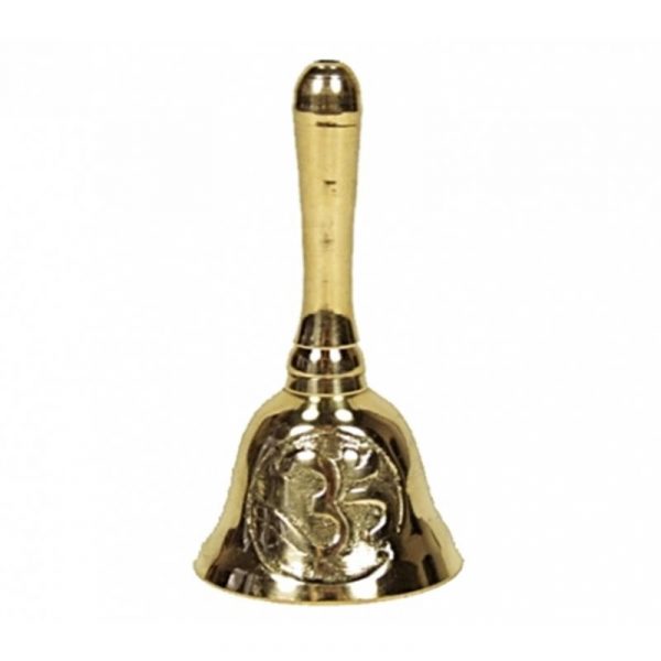 Bel met OHM symbool messing -- 9.5x4.5 cm