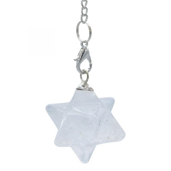 Bergkristal Merkaba chakra pendel achtpuntig -- 3 cm