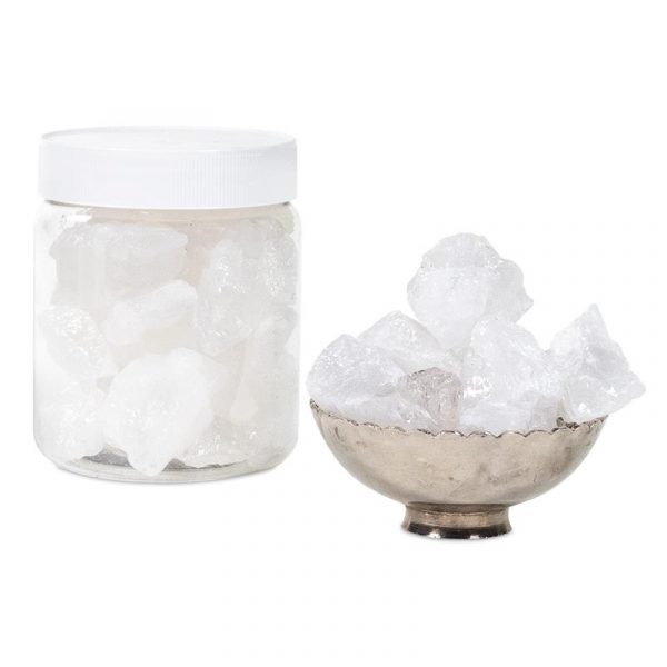Bergkristal chips M in pot -- 600 g; 2.5-4 cm