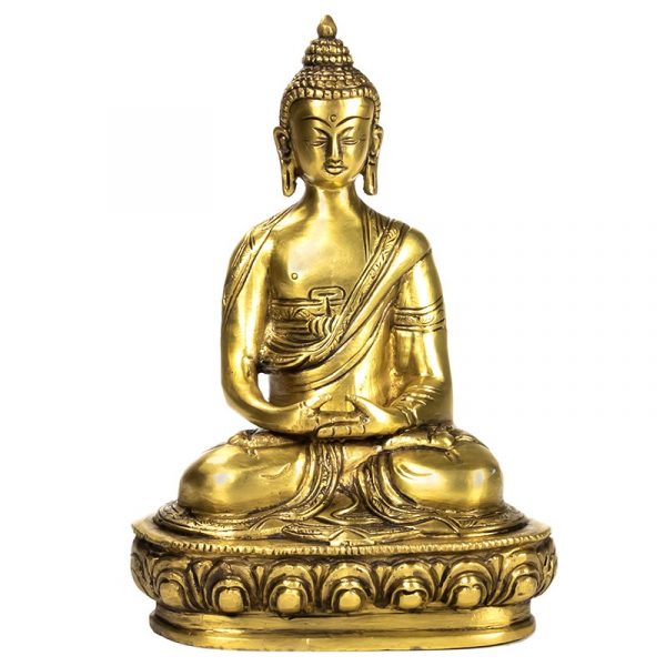 Boeddha Amithaba beeld enkelkleurig -- 1620 g; 20 cm