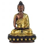 Boeddha Amithaba beeld tweekleurig -- 1760 g; 20 cm