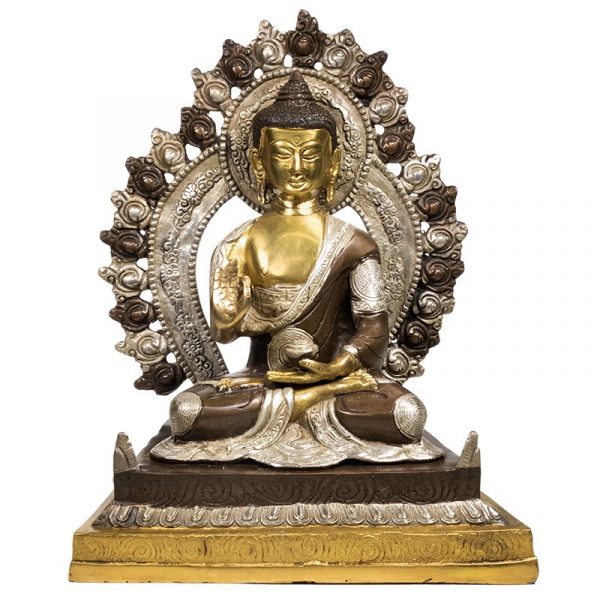 Boeddha Shakyamuni aura 2-kleurig -- 5070 g; 29x24 cm