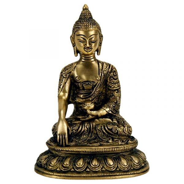 Boeddha Shakyamuni beeld enkelkleurig -- 1200 g; 15 cm