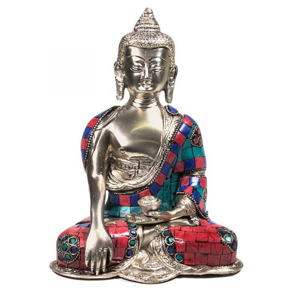 Boeddha Shakyamuni met mozaïek decoratie -- 20 cm
