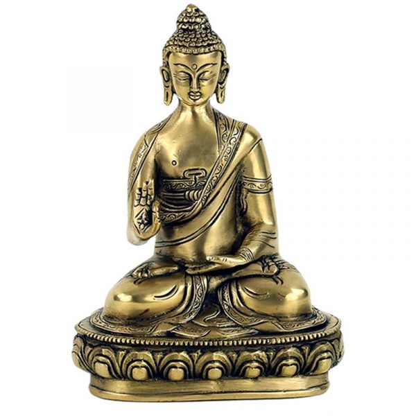 Boeddha Teaching beeld enkelkleurig -- 1690 g; 20 cm