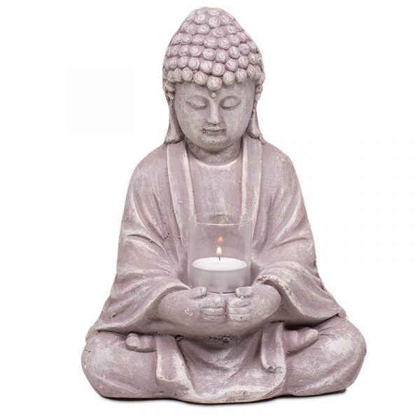 Boeddha met kaarshouder -- 1020 g; 20x14x28 cm