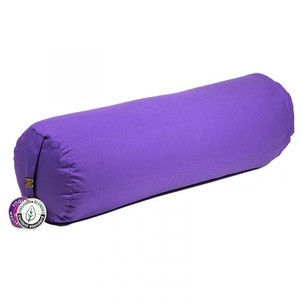 Bolster violet rond bio katoen -- 60x16 cm