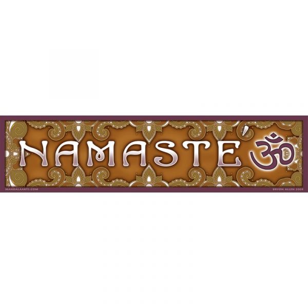 Bumpersticker Namaste -- 28x7 cm