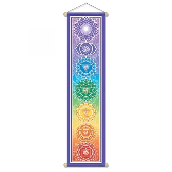 Chakra banner groot -- 30x120 cm