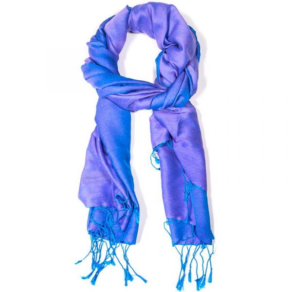 Chakra sjaal blauw -- 70x200 cm