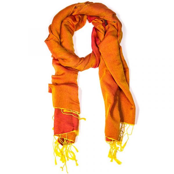 Chakra sjaal oranje -- 70x200 cm
