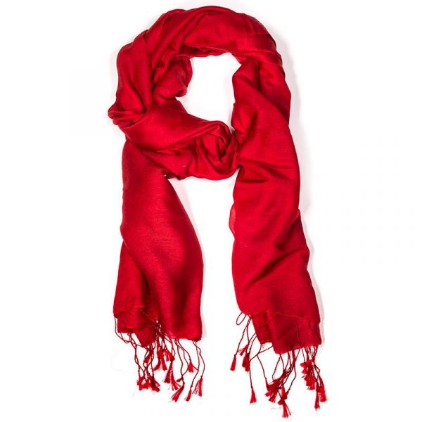 Chakra sjaal rood -- 70x200 cm