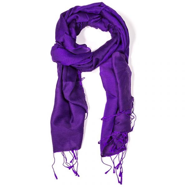 Chakra sjaal violet -- 70x200 cm