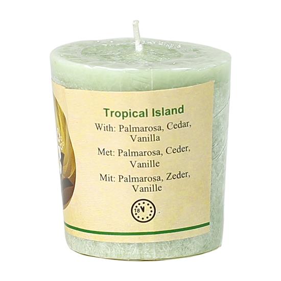 Chill-out geurkaars Tropical Island stearine -- 4.5x4 cm