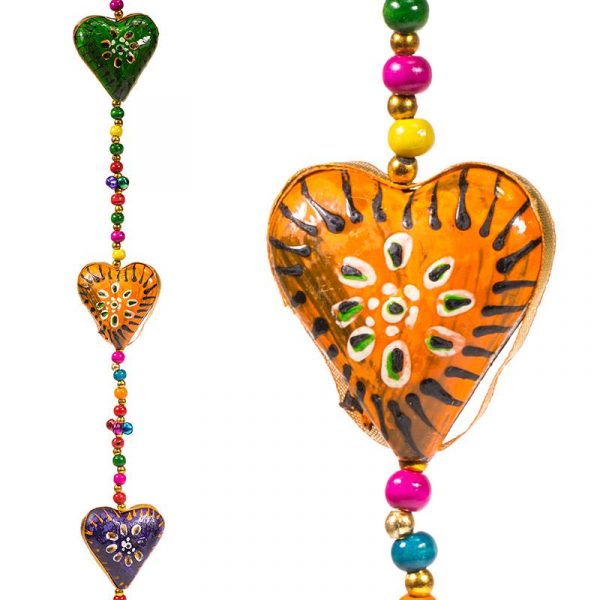 Decoratieve slinger hartjes kunststof -- 90 cm