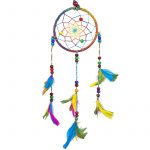 Dromenvanger hennep regenboog S -- 11x25 cm