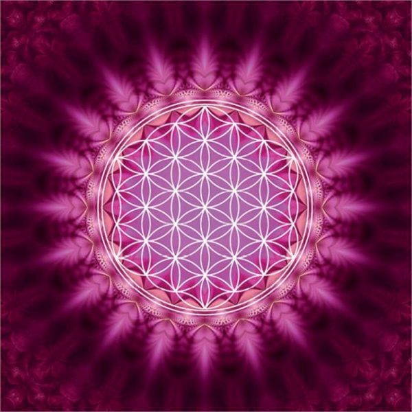 Dubbele kaarten Bloem des Levens -- 14x14 cm