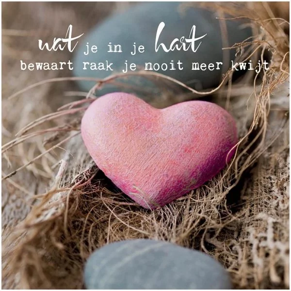 Dubbele kaarten Wat je in je hart bewaart... -- 14x14 cm