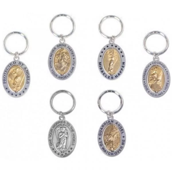 Engelen sleutelhangers set van 12 stuks -- 8.75 cm