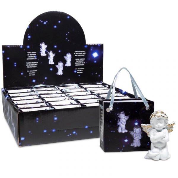 Engeltje Cross your Heart in geschenktasje -- 5.3 cm