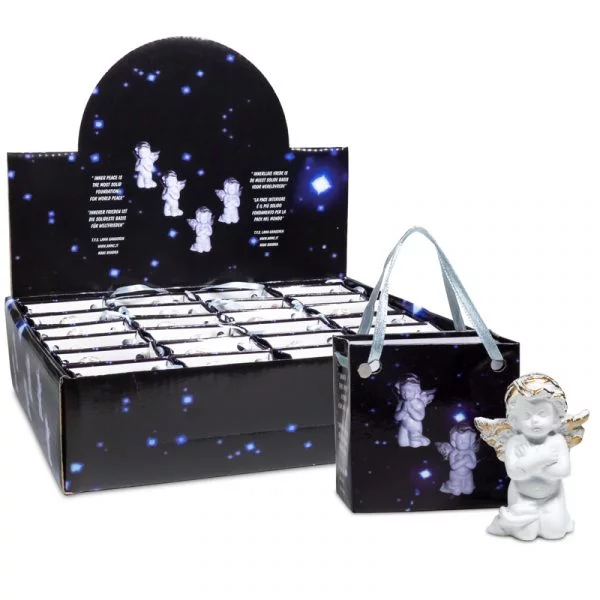 Engeltje Cross your Heart in geschenktasje -- 5.3 cm