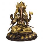 Ganesha messing 2-kleurig -- 1870 g; 20 cm