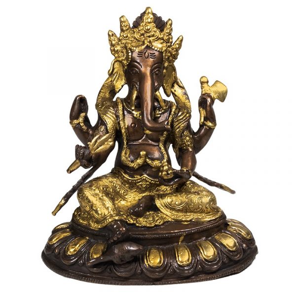 Ganesha messing 2-kleurig -- 1870 g; 20 cm