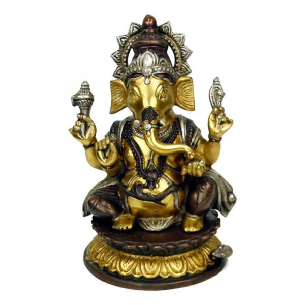 Ganesha messing 2-kleurig -- 3300 g; 26 cm