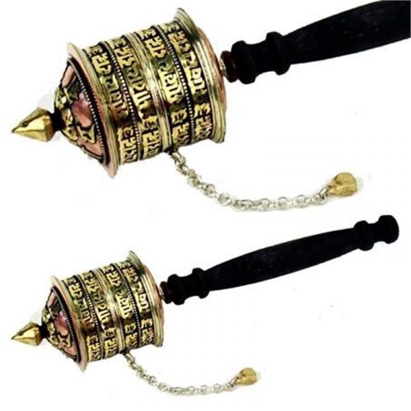 Gebedsmolen Om Mani Padme Hum handmodel -- 24x6 cm