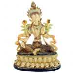 Groene Tara Vrouwelijke Boeddha -- 512 g; 13x9x17 cm