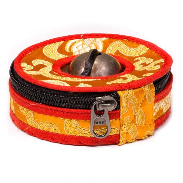 Hoesje voor Tingsha's oranje/rood Small -- 7.5 cm