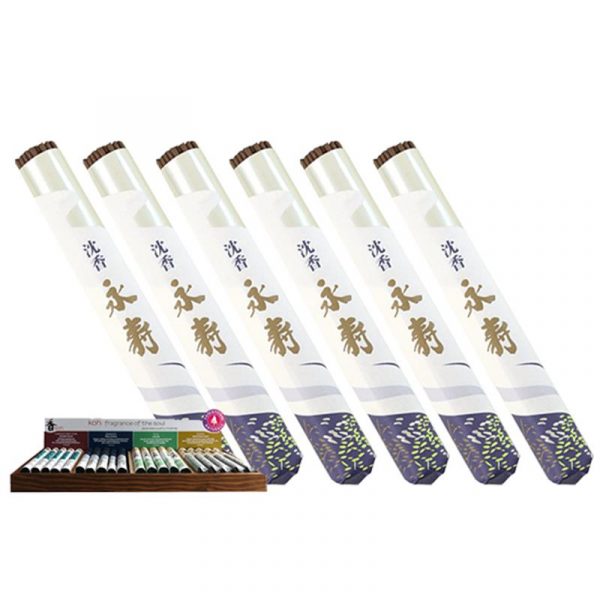 Jin-koh Eiju wierook aloëhout -- 23 g; 13.5 cm