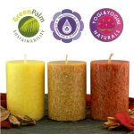 Kaarsen stearine 3 x SUNSET -- 8x5.5 cm