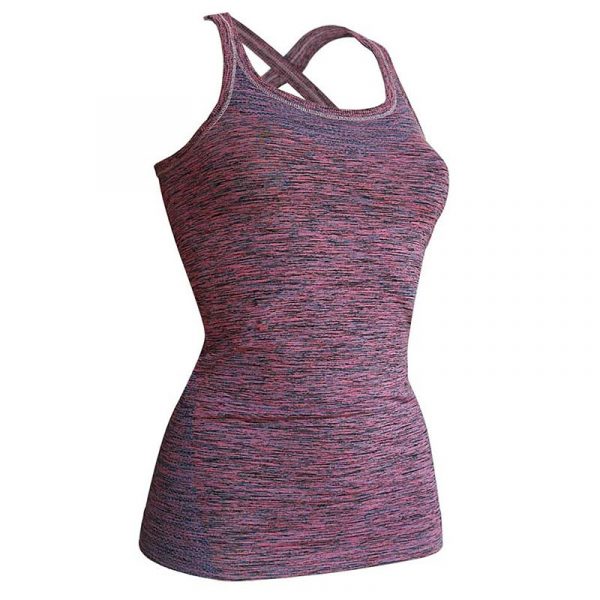 Kidneykaren yoga singlet S roze/petrol