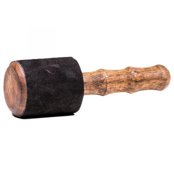 Klankschaal aanstrijkhout met suède -- 250 g; 19x6 cm