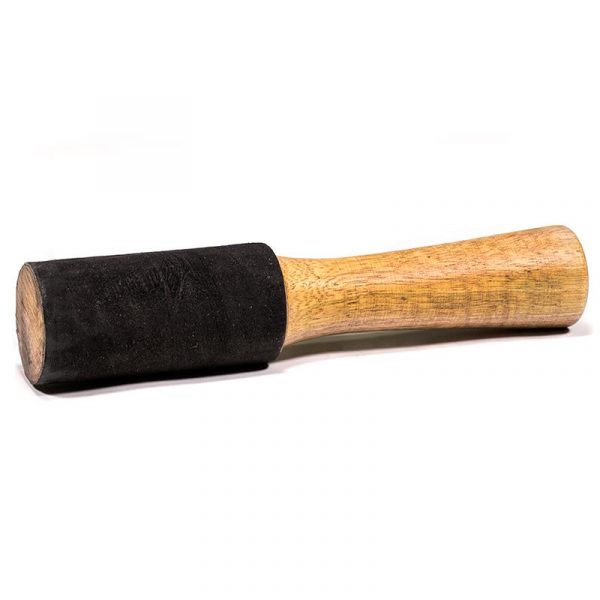 Klankschaal stick met zwart suède -- 200 g; 20x4 cm