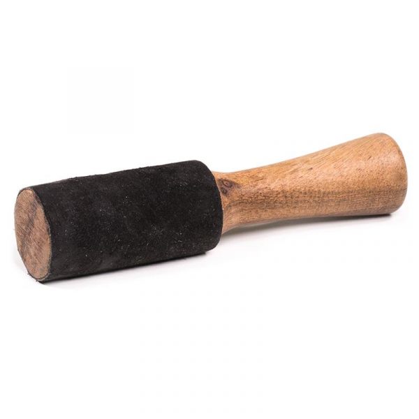Klankschaal stick zwart suède -- 120 g; 17x3.5 cm