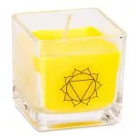 Koolzaadwas ecologische geurkaars 3e chakra -- 260 g; 6x6x6