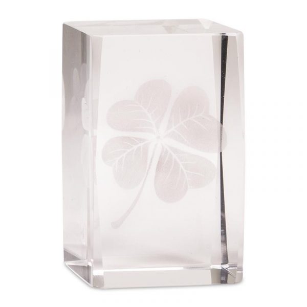 Kristal laser Klavertjevier AA -- 8x5x5 cm