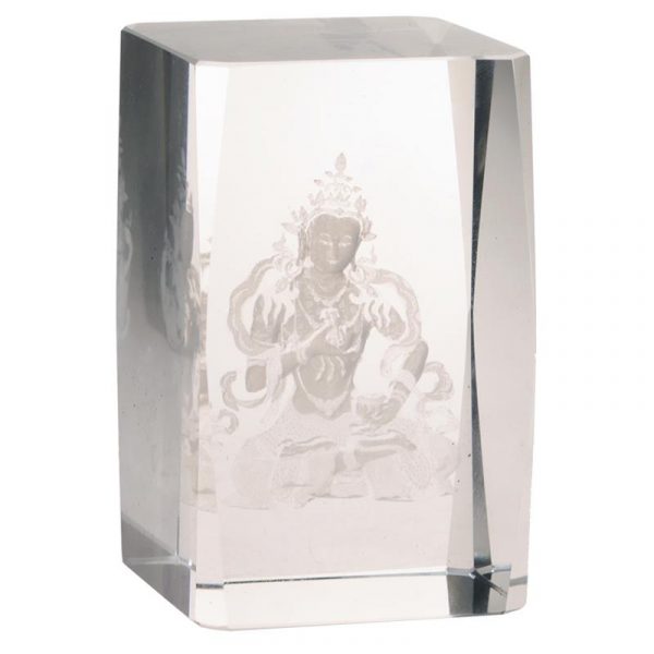 Kristal laser Vajrasattva Boeddha AA -- 8x5x5 cm