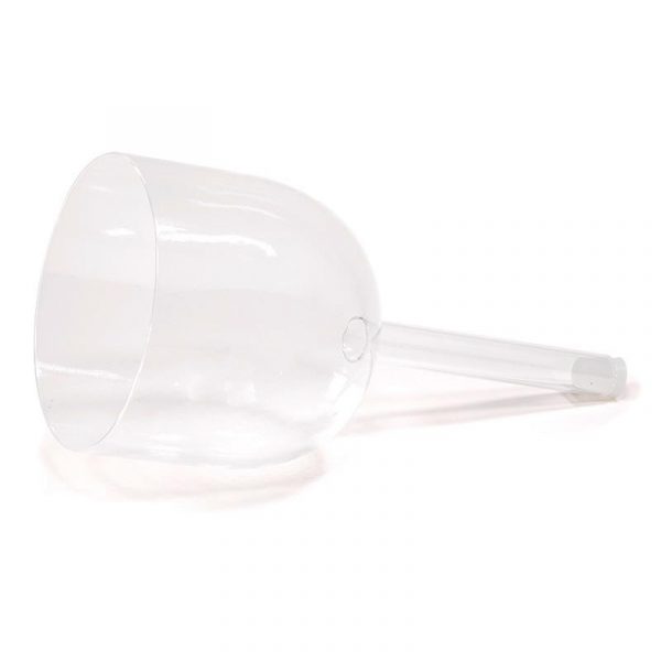 Kristallen klankschaal helder/handgreep/tas E-toon -- 15 cm