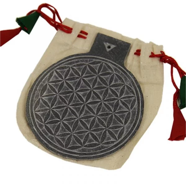 Leisteen reliëf Bloem des Levens -- 10 cm